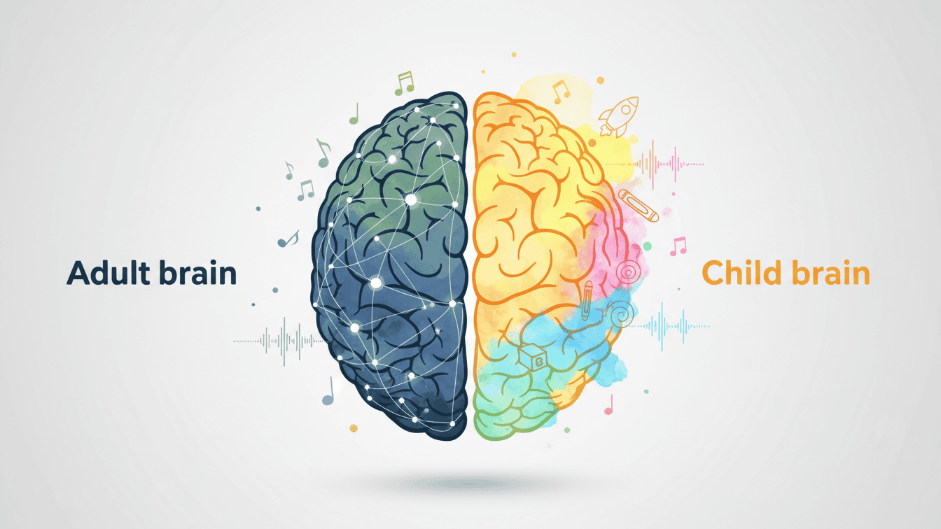 Adult brain vs child brain learning piano