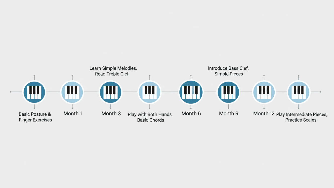 Adult piano learning timeline