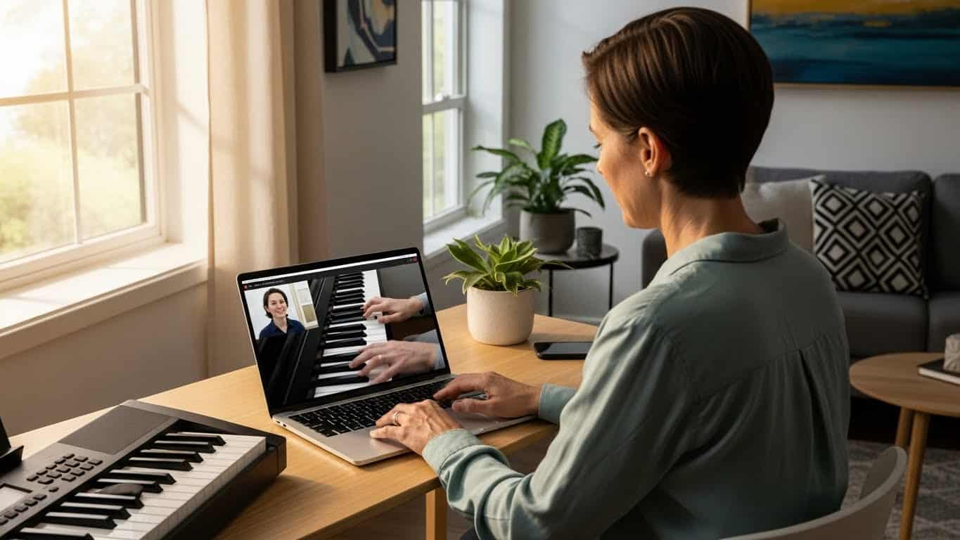 Online piano lessons for adults