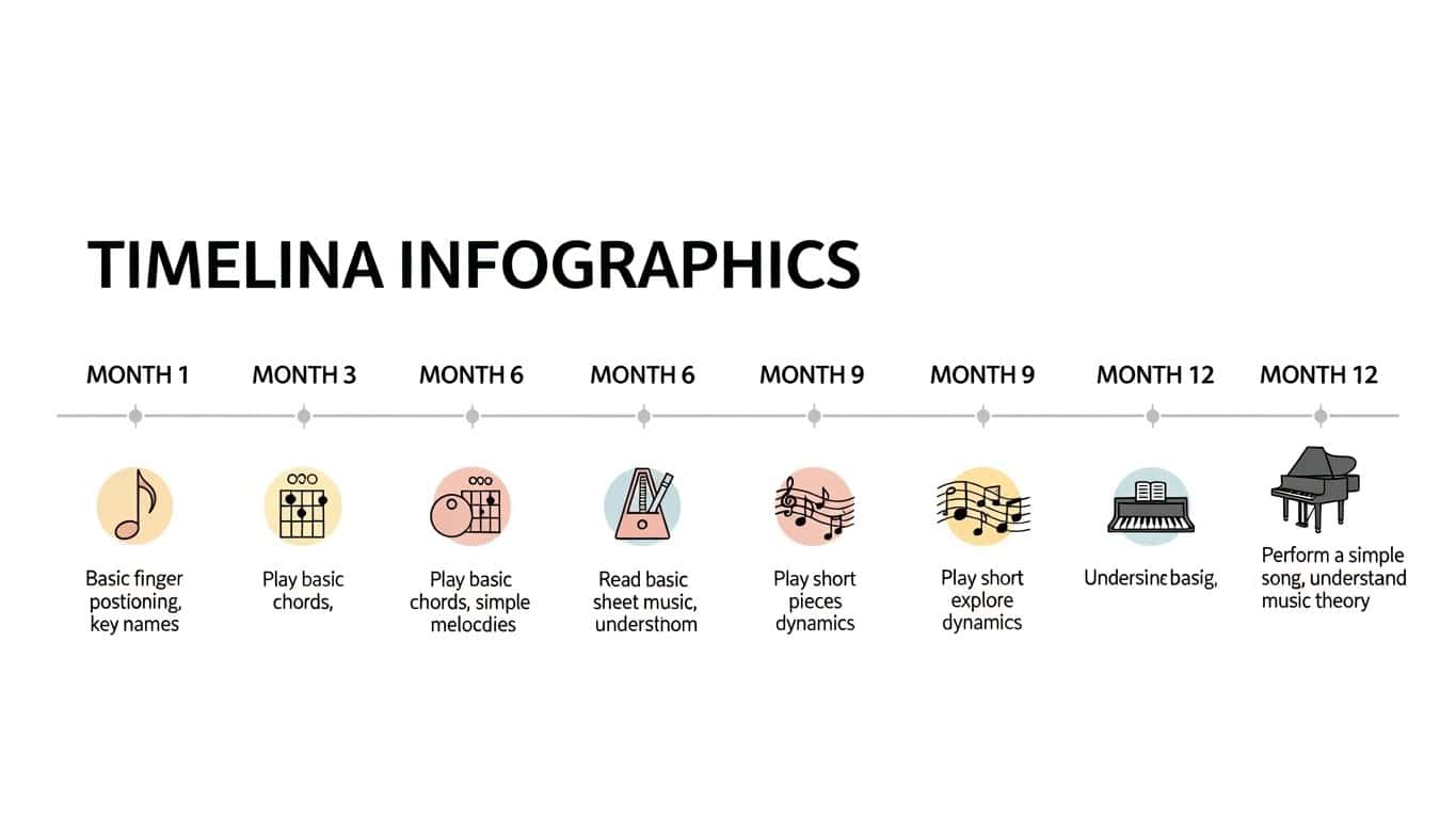 Adult piano learning timeline